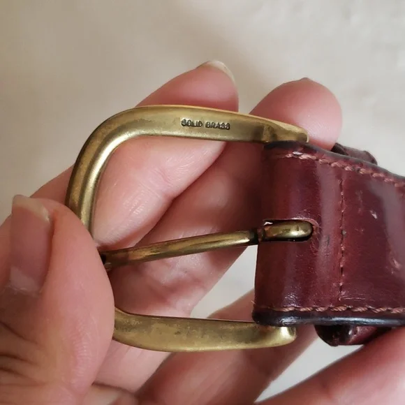 Men's brown leather belt - Picture 4 of 7